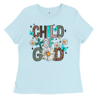 Baby Blue child of god Ladies Tee - Artiststas