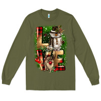 Army Green love snowman gnome Long Sleeve Tee - CowGirlArtShop