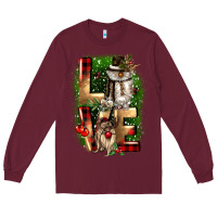 Burgundy love snowman gnome Long Sleeve Tee - CowGirlArtShop