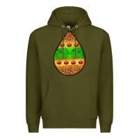 Army Green halloween pumpkin teardrop Premium Hoodie - BundleAndBundleShop