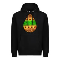 Black halloween pumpkin teardrop Premium Hoodie - BundleAndBundleShop