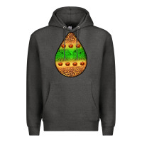 Charcoal Heather halloween pumpkin teardrop Premium Hoodie - BundleAndBundleShop