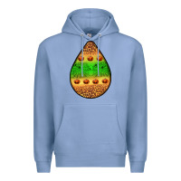 Colony Blue halloween pumpkin teardrop Premium Hoodie - BundleAndBundleShop