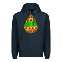 Navy halloween pumpkin teardrop Premium Hoodie - BundleAndBundleShop