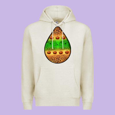 Halloween Pumpkin Teardrop Premium Hoodie Designed By Bundleandbundleshop