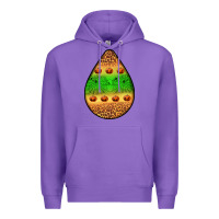 Purple halloween pumpkin teardrop Premium Hoodie - BundleAndBundleShop