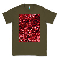 Army Green red glitter party sequins Classic Tee - lanVoArt