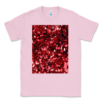 Bubblegum Pink red glitter party sequins Classic Tee - lanVoArt