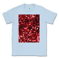 Dusty Blue red glitter party sequins Classic Tee - lanVoArt