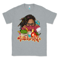 Heather Grey afro woman teacher life Classic Tee - NancyCooperArtShop