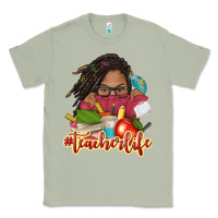 Matcha afro woman teacher life Classic Tee - NancyCooperArtShop