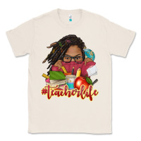 Natural afro woman teacher life Classic Tee - NancyCooperArtShop