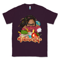 Plum afro woman teacher life Classic Tee - NancyCooperArtShop