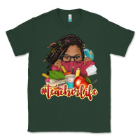 Sports Green afro woman teacher life Classic Tee - NancyCooperArtShop