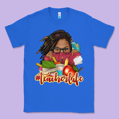 Afro Woman Teacher Life Classic Tee Designed By Nancycooperartshop