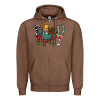 Chestnut Tanned And Tipsy Zipper Hoodie - CowhideDigitalArt