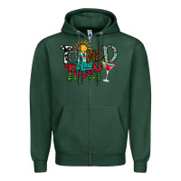 Sports Green Tanned And Tipsy Zipper Hoodie - CowhideDigitalArt