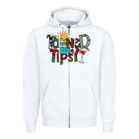 White Tanned And Tipsy Zipper Hoodie - CowhideDigitalArt