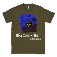 Army Green 1886 Crescent Hotel Eureka Springs Arkansas USA Halloween Haunted Bat  Classic Tee - lanVoArt