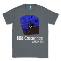 Charcoal Heather 1886 Crescent Hotel Eureka Springs Arkansas USA Halloween Haunted Bat  Classic Tee - lanVoArt