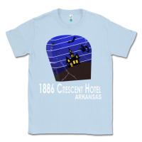 Dusty Blue 1886 Crescent Hotel Eureka Springs Arkansas USA Halloween Haunted Bat  Classic Tee - lanVoArt
