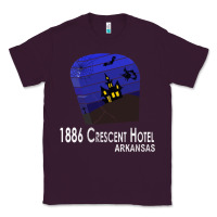 Plum 1886 Crescent Hotel Eureka Springs Arkansas USA Halloween Haunted Bat  Classic Tee - lanVoArt