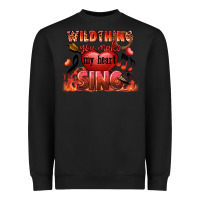 Black Valentine's Day Wild Thing You Make My Heart Sing Heavyweight Sweatshirt - FaDigitalArtStudio