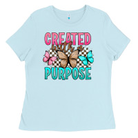 Baby Blue created with a purpose Ladies Tee - Artiststas