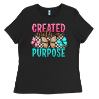 Black created with a purpose Ladies Tee - Artiststas