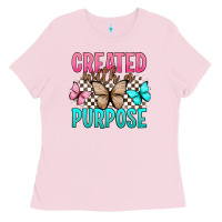 Bubblegum Pink created with a purpose Ladies Tee - Artiststas