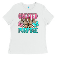 White created with a purpose Ladies Tee - Artiststas