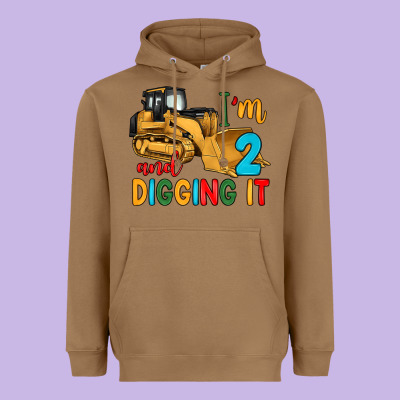 I'm 2 And Digging It Heavyweight Hoodie Designed By Artiststas