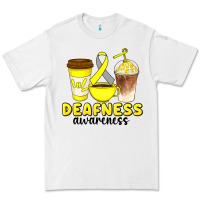 White deafness awareness coffee cups Premium Tee - Artiststas