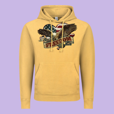 Freedom America Eagle 4th Of July Vintage Hoodie Designed By Howdyjamesfarm