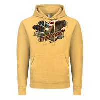 Vintage Mustard Freedom America Eagle 4th of july Vintage Hoodie - HowdyJamesFarm