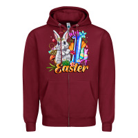 Burgundy MY easter Zipper Hoodie - CowhideDigitalArt
