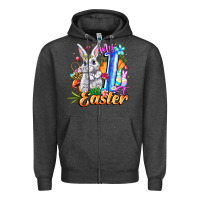 Charcoal Heather MY easter Zipper Hoodie - CowhideDigitalArt