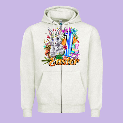 My Easter Zipper Hoodie Designed By Cowhidedigitalart