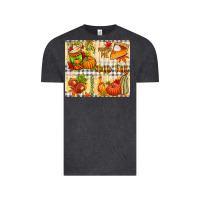Vintage Black Hello Fall pumpkins Vintage Tee - NancyCooperArtShop