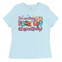 Baby Blue i'm reading fuck off respectfully Ladies Tee - Artiststas