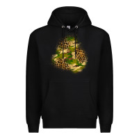 Black camouflage and leopard patch  3 Premium Hoodie - BundleAndBundleShop