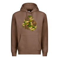 Chestnut camouflage and leopard patch  3 Premium Hoodie - BundleAndBundleShop