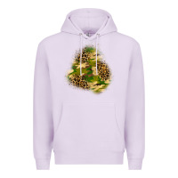 Lilac camouflage and leopard patch  3 Premium Hoodie - BundleAndBundleShop