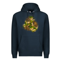Navy camouflage and leopard patch  3 Premium Hoodie - BundleAndBundleShop