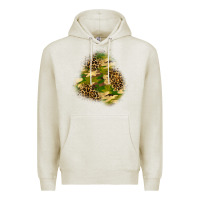 Oatmeal Heather camouflage and leopard patch  3 Premium Hoodie - BundleAndBundleShop