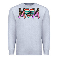 Heather Grey girl mom Premium Sweatshirt - CowhideDigitalArt