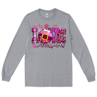 Heather Grey love christmas pink Long Sleeve Tee - CowGirlArtShop