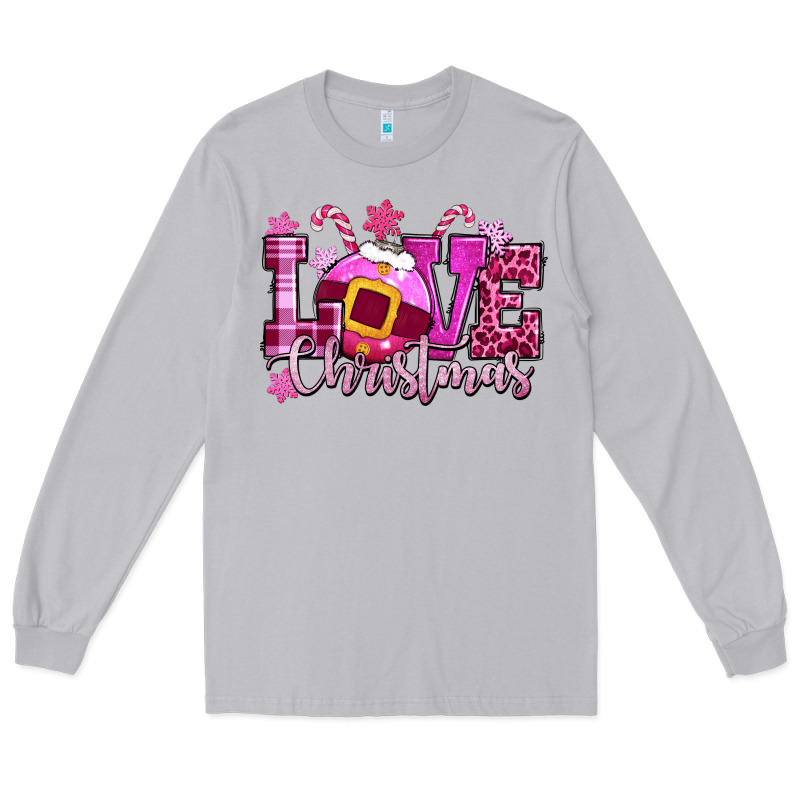 Love Christmas Pink Long Sleeve Tee by CowGirlArtShop | Teevron
