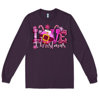 Plum love christmas pink Long Sleeve Tee - CowGirlArtShop