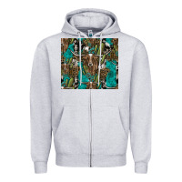 Heather Grey Longhorn Pattern Zipper Hoodie - CowhideDigitalArt